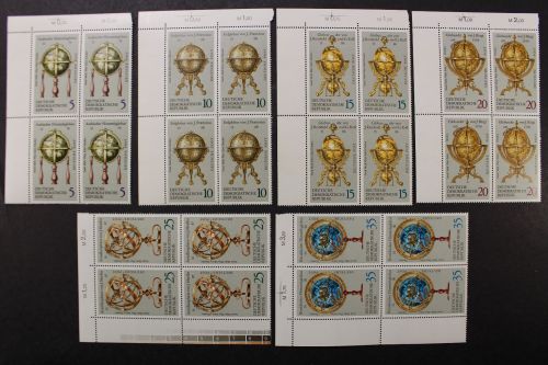 DDR, MiNr. 1792-1797, Viererblöcke, Ecken links oben, postfrisch