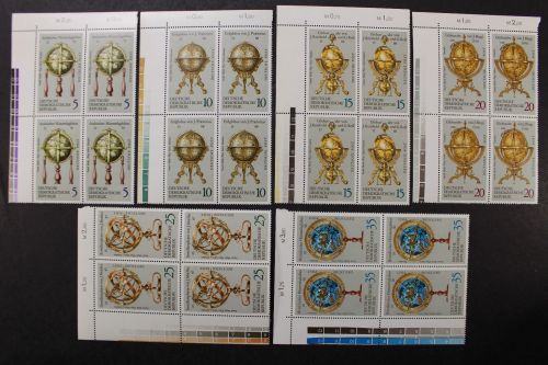 DDR, MiNr. 1792-1797, Viererblöcke, Ecken links oben, postfrisch