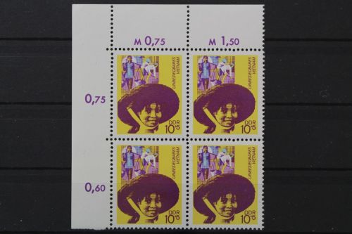 DDR, MiNr. 1736, Viererblock, Ecke links oben, postfrisch