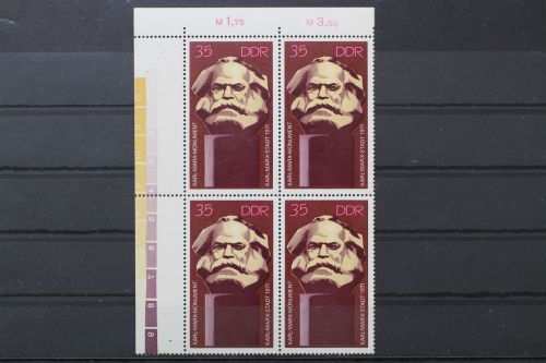 DDR, MiNr. 1706, Viererblock, Ecke links oben, postfrisch