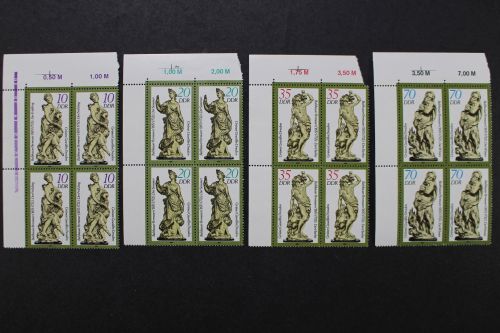DDR, MiNr. 2905-2908 I, Viererblock, Ecke links oben, postfrisch