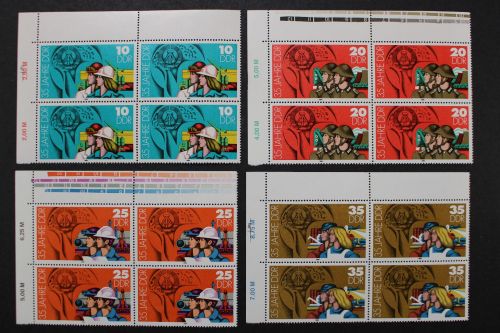 DDR, MiNr. 2898-2901, Viererblock, Ecke links oben, postfrisch