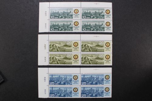 DDR, MiNr. 2893-2895, Viererblock, Ecke links oben, postfrisch