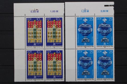 DDR, MiNr. 2891-2892, Viererblock, Ecke links oben, postfrisch