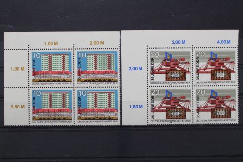DDR, MiNr. 2888-2889, Viererblock, Ecke links oben, postfrisch