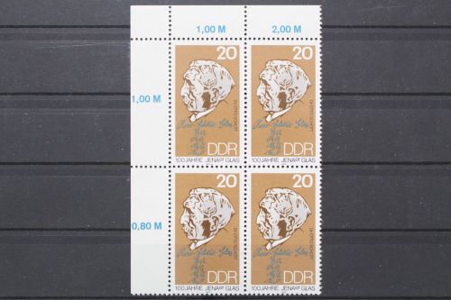 DDR, MiNr. 2848, Viererblock, Ecke links oben, postfrisch