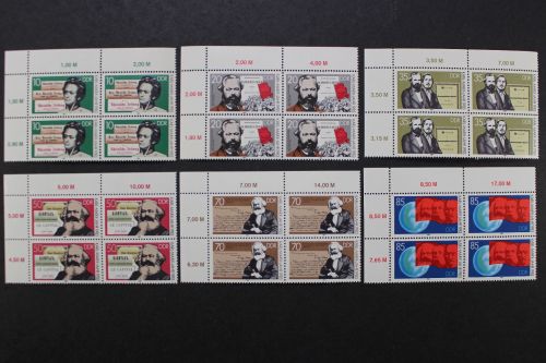 DDR, MiNr. 2784-2788, Viererblock, Ecke links oben, postfrisch