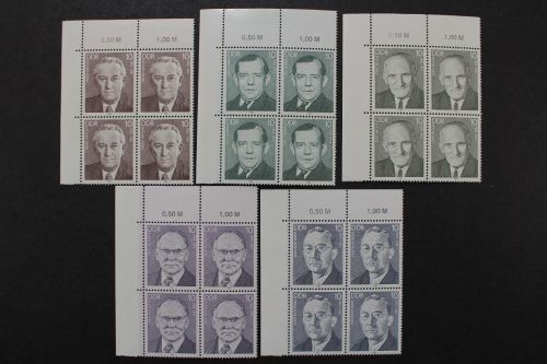 DDR, MiNr. 2765-2769, Viererblock, Ecke links oben, postfrisch