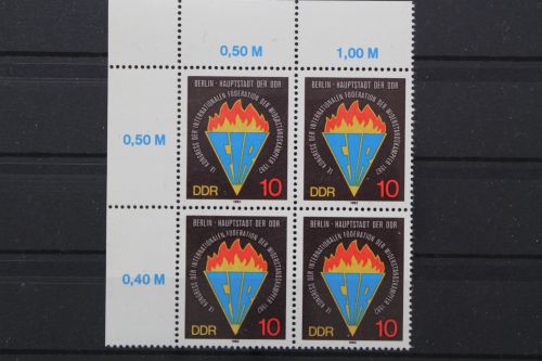 DDR, MiNr. 2736, Viererblock, Ecke links oben, postfrisch
