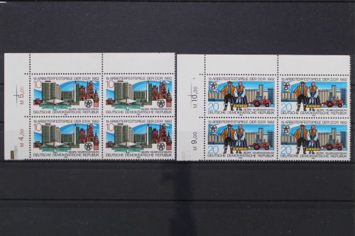 DDR, MiNr. 2706-2707, Viererblock, Ecke links oben, postfrisch
