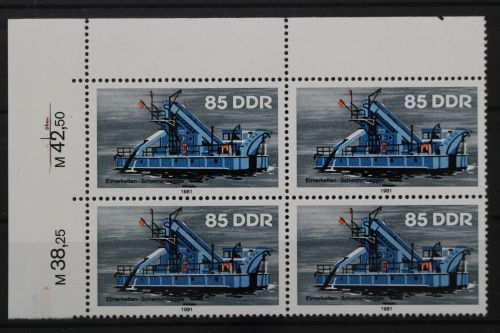DDR, MiNr. 2656, Viererblock, Ecke links oben, postfrisch
