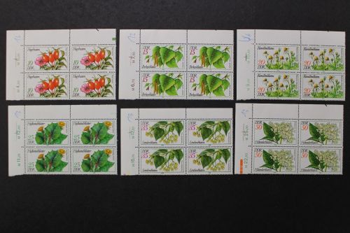 DDR, MiNr. 2287-2292, Viererblock, Ecke links oben, postfrisch