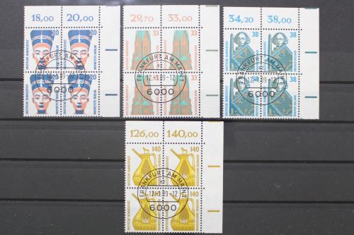 Deutschland, MiNr. 1398-1401, Viererblock, Ecke re. oben, gestempelt