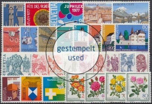 Schweiz, MiNr. 1087-1115, Jahrgang 1977, gestempelt