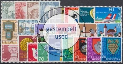Schweiz, MiNr. 1146-1168, Jahrgang 1979, gestempelt