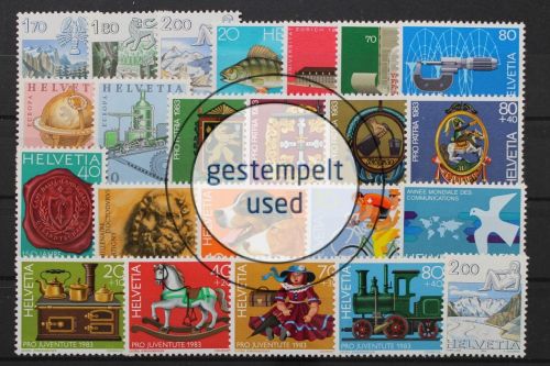 Schweiz, MiNr. 1242-1264, Jahrgang 1983, gestempelt