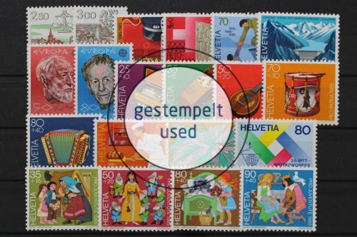 Schweiz, MiNr. 1288-1307, Jahrgang 1985, gestempelt
