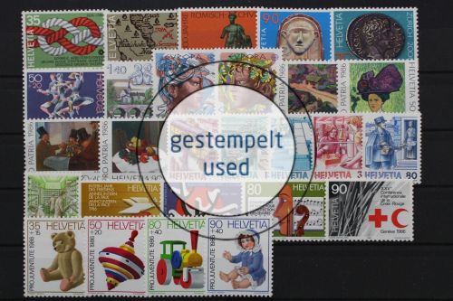 Schweiz, MiNr. 1308-1334, Jahrgang 1986, gestempelt