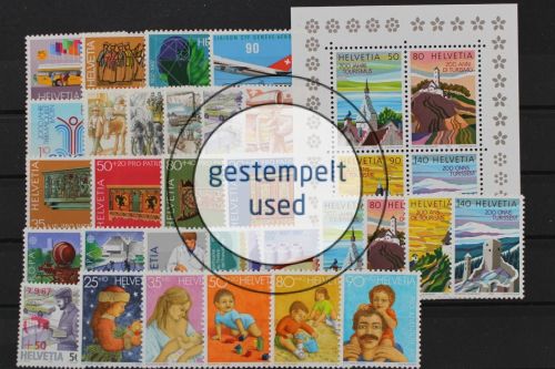 Schweiz, MiNr. 1335-1363, Jahrgang 1987, gestempelt