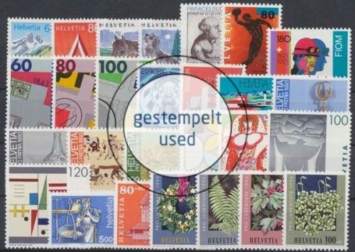 Schweiz, MiNr. 1489-1515, Jahrgang 1993, gestempelt