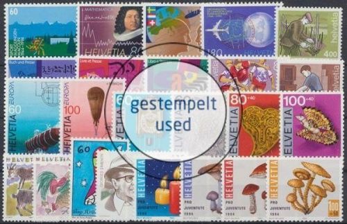 Schweiz, MiNr. 1516-1539, Jahrgang 1994, gestempelt