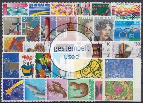 Schweiz, MiNr. 1571-1600, Jahrgang 1996, gestempelt