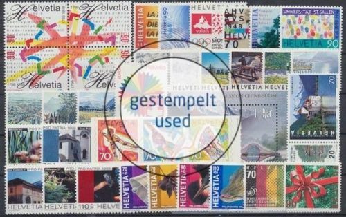 Schweiz, MiNr. 1633-1671, Jahrgang 1998, gestempelt