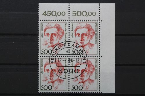 Deutschland (BRD), MiNr. 1397, Viererblock, Ecke re. oben, gestempelt