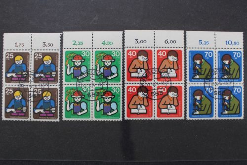 Deutschland (BRD), MiNr. 800-803 Viererblöcke, EST