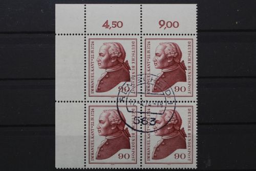 Deutschland (BRD), MiNr. 806 Viererblock, Ecke links oben, EST