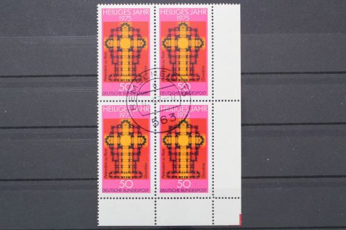 Deutschland (BRD), MiNr. 834 Viererblock, Ecke rechts unten, gestempelt