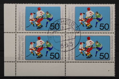 Deutschland (BRD), MiNr. 835 Viererblock, Ecke links unten, gestempelt