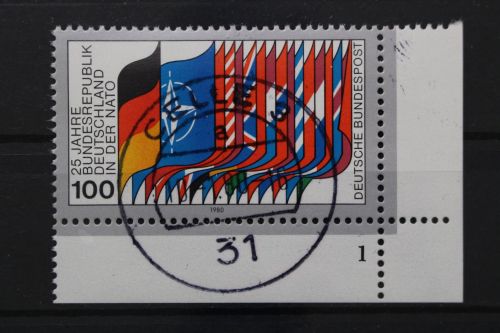 Deutschland (BRD), MiNr. 1034, Ecke rechts unten, FN 1, EST