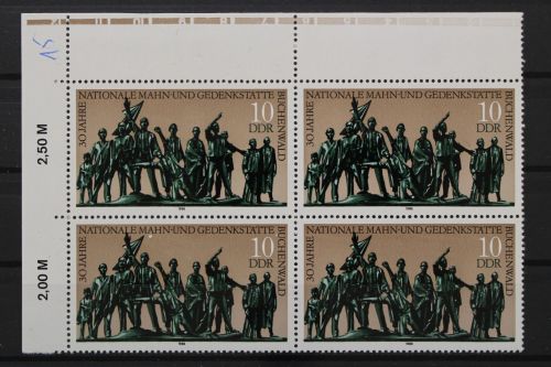 DDR, MiNr. 3197, Viererblock, Ecke links oben, postfrisch