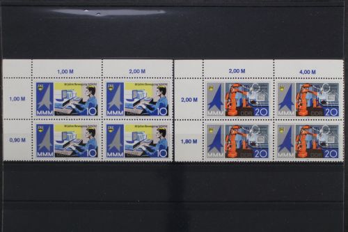 DDR, MiNr. 3132-3133, Viererblock, Ecke links oben, postfrisch