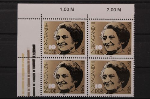 DDR, MiNr. 3056, Viererblock, Ecke links oben, postfrisch