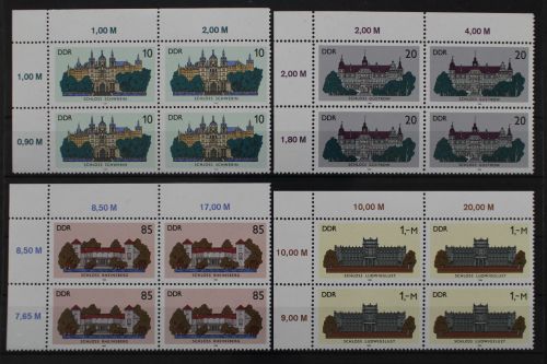 DDR, MiNr. 3032-3035, Viererblock, Ecke links oben, postfrisch