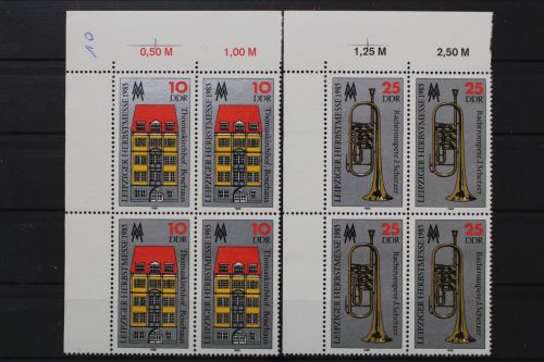 DDR, MiNr. 2963-2964, Viererblock, Ecke links oben, postfrisch