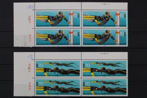 DDR, MiNr. 2961-2962, Viererblock, Ecke links oben, postfrisch