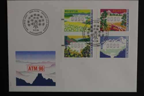 Schweiz Automaten, MiNr. 7-10, FDC