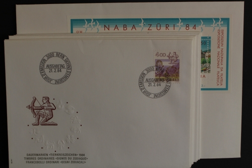 Schweiz, MiNr. 1265-1287, Jahrgang 1984, FDC