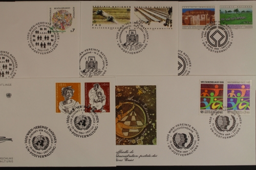 UNO Wien, MiNr. 38-46, Jahrgang 1984, UNPA, FDC