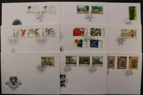 Liechtenstein, MiNr. 1127-1144, Jahrgang 1996, FDC