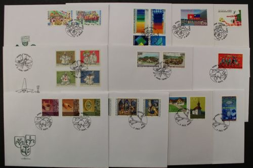 Liechtenstein, MiNr. 1165-1189, Jahrgang 1998, FDC