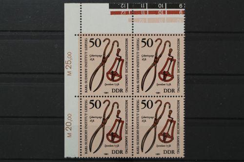 DDR, MiNr. 2644, Viererblock, Ecke links oben, postfrisch