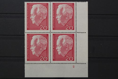 Deutschland, MiNr. 429, Viererblock, Ecke re. u, FN 2, postfrisch