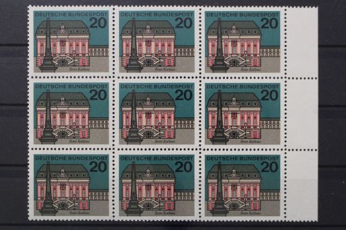 Deutschland (BRD), MiNr. 424 PF II, Neunerblock, postfrisch