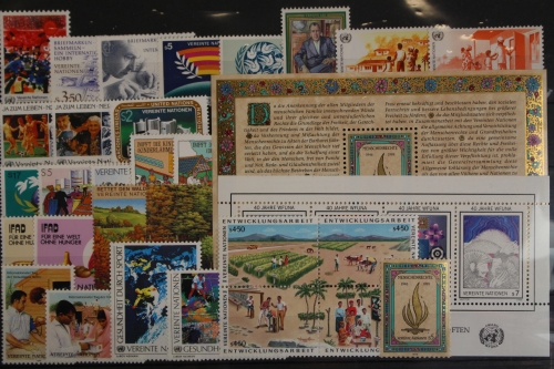 UNO - Wien, MiNr. 55-Block 4, Jahrgänge 1986-1988, postfrisch