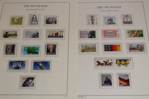 Deutschland (BRD) 1985-1989, postfrische komplette Slg. auf Leuchtturm SF
