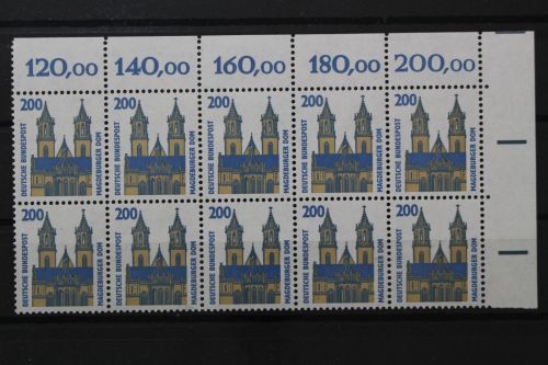 Deutschland, MiNr. 1665 Zehnerblock, Ecke rechts oben, postfrisch